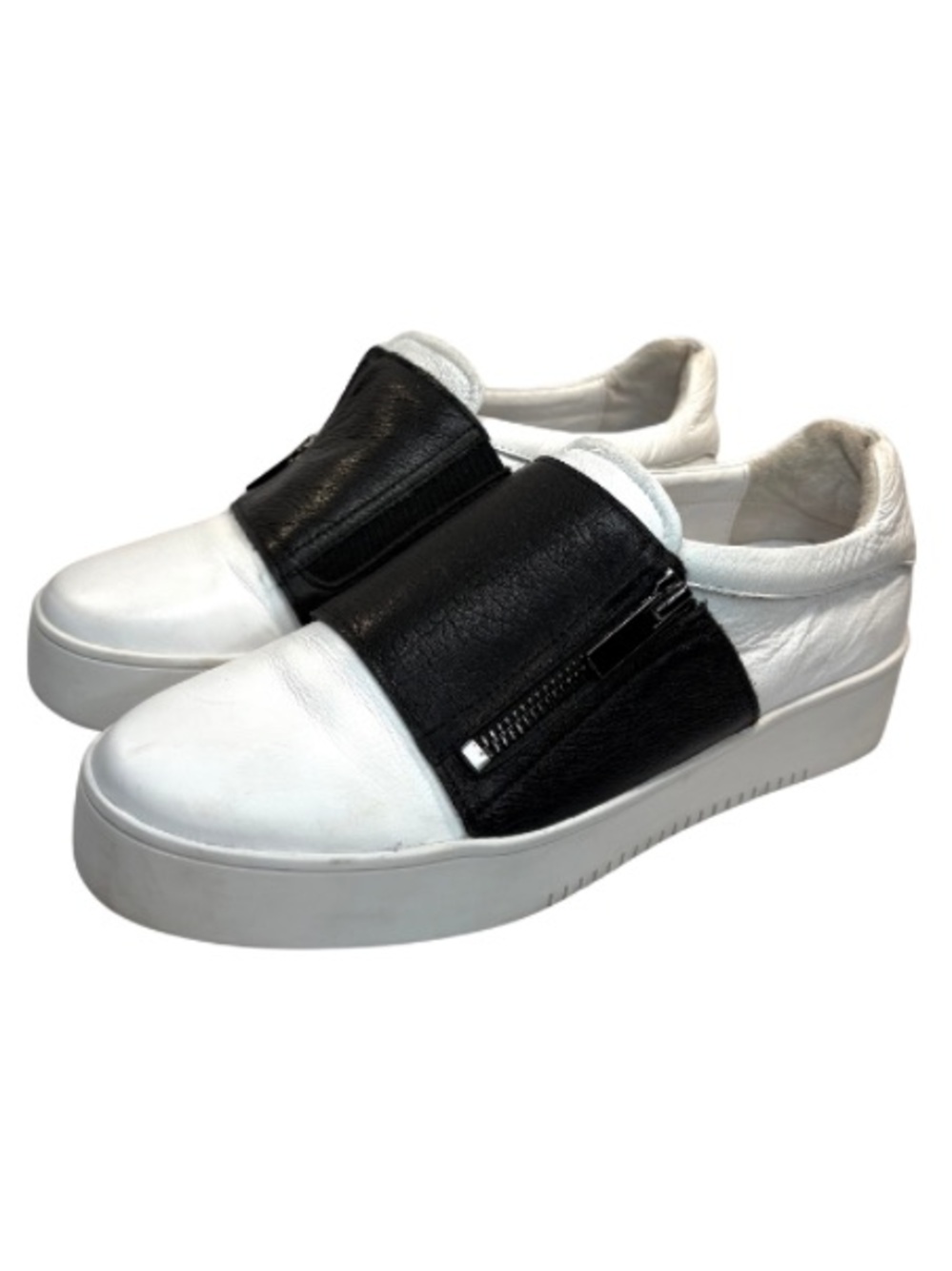 Django & Juliette White Leather Platform Sneakers | 38